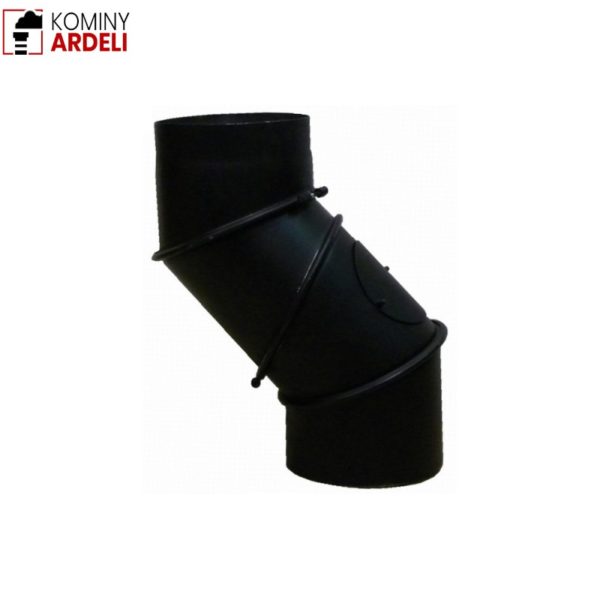 Kolano Uniwersalne Regulowane Wyczystne Czarne Żaroodporne 2,0 Mm Fi 180